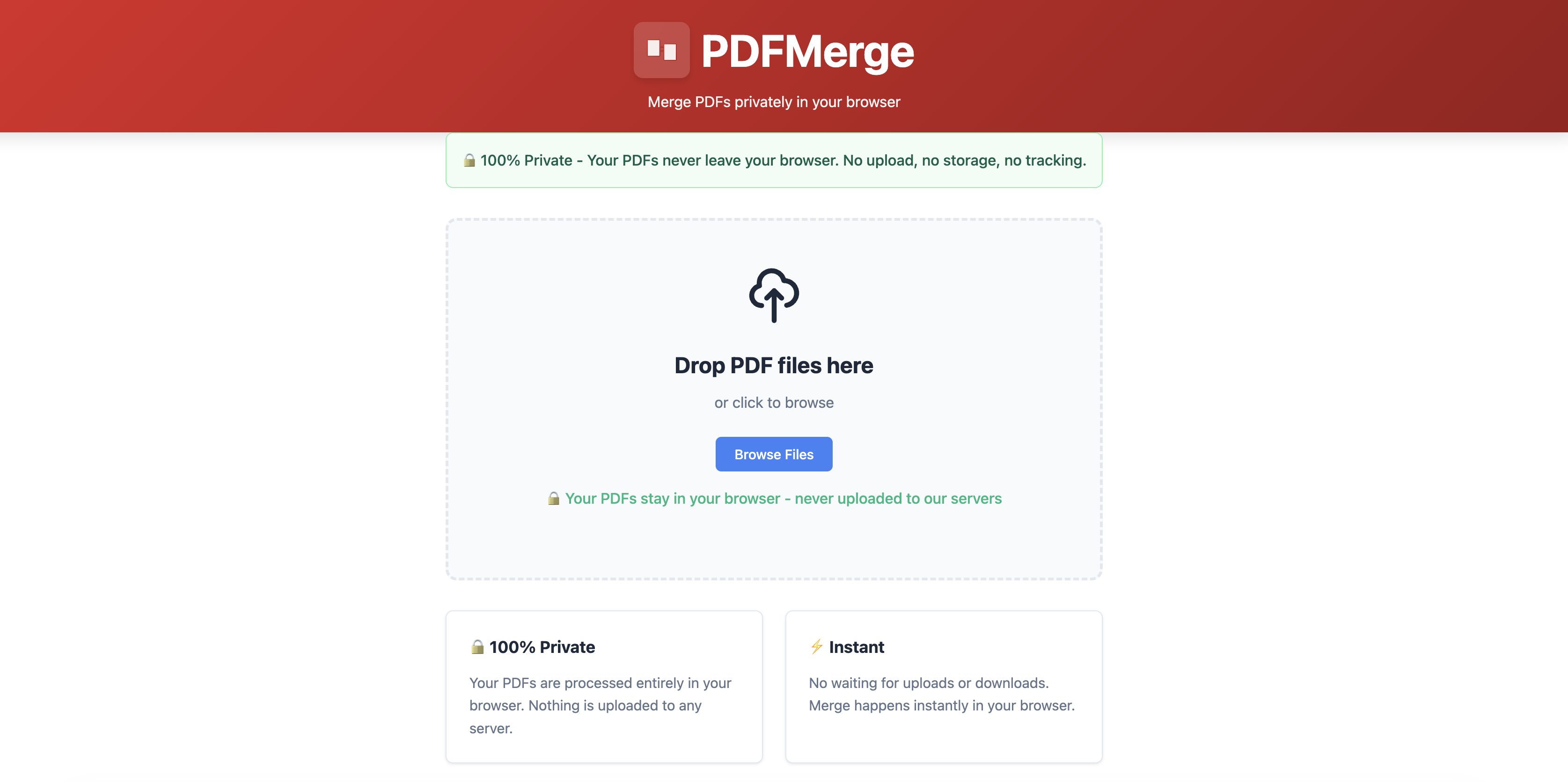 PDFMerge Screenshot